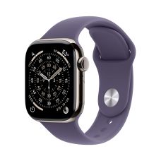 Apple Watch Series 11, 42 mm, Nalural Titanium GPS+Cellular, Purple Fog Sport Band M/L